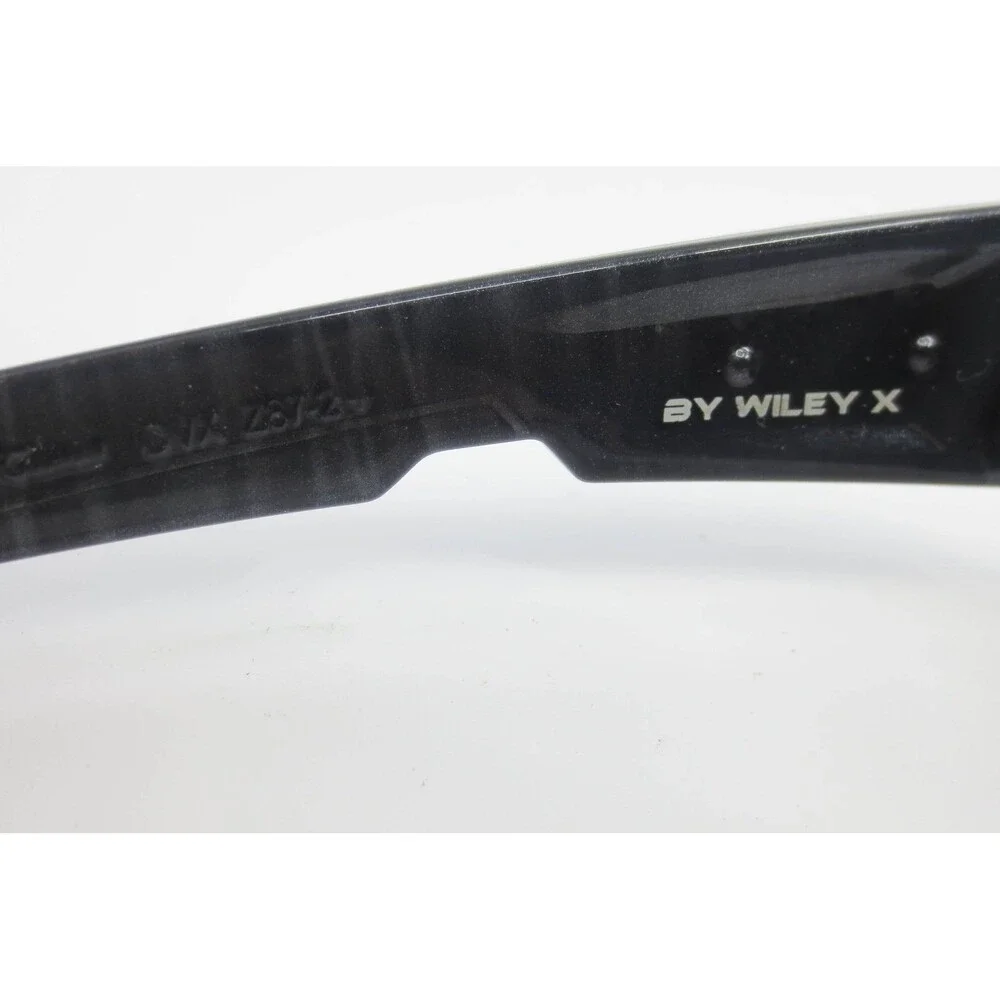 DVX Detour Sunglasses by Wiley X Black Gray Woodgrain Frame Z87-2 Sport Eyewear